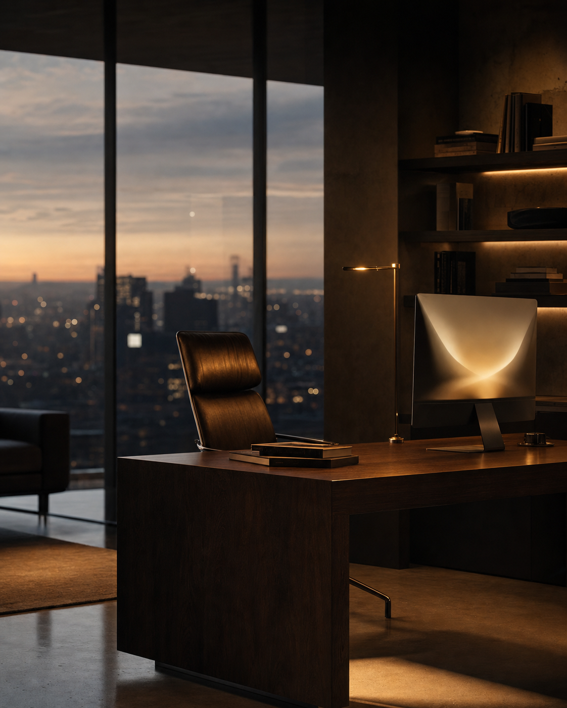 Cinematic view of a studio workspace representing ongoing website management and care